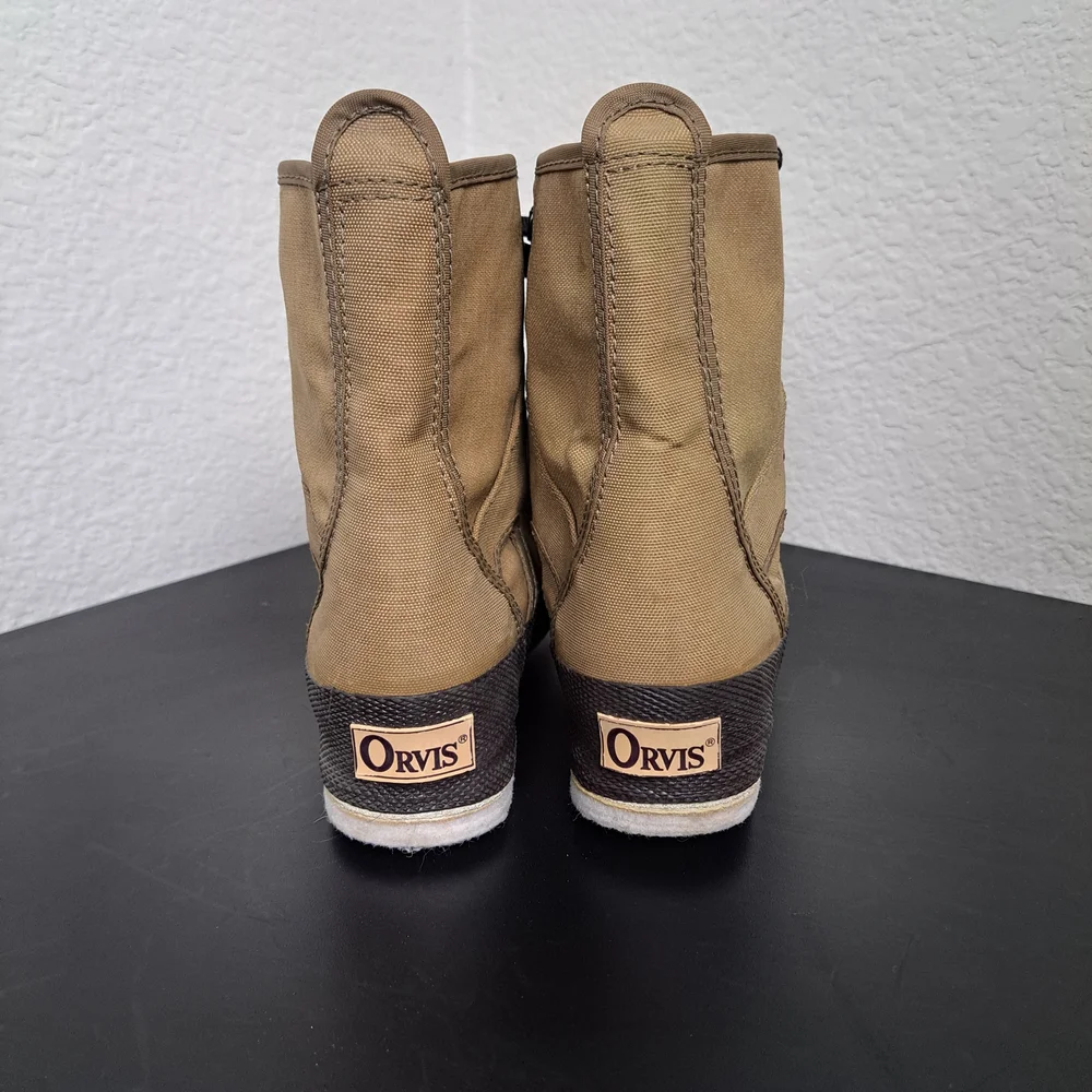 Orvis Boys/Girls Size 6 Fly Fishing Wading Boots Khaki Canvas Felt Bottoms